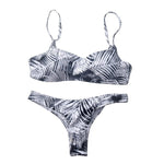 Summer Women Solid Bikini Set