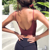Mesh U shape sports bra